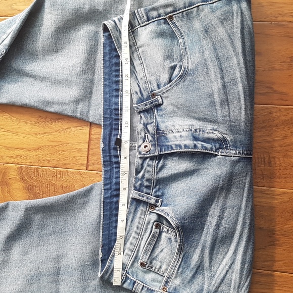 Orange Fashion Village Cropped Fringe Embroidered Jeans Light Wash Size L - Picture 10 of 16